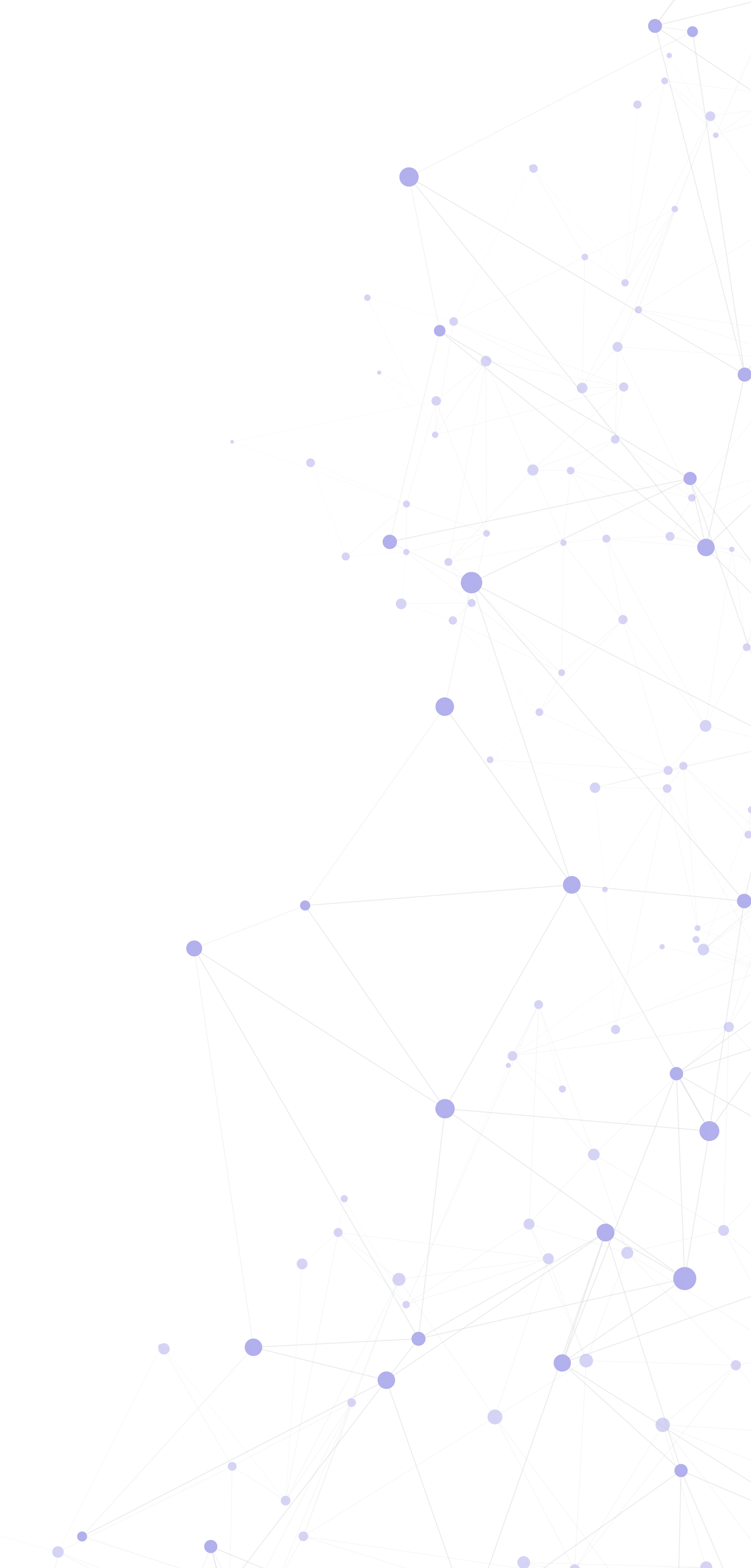 Digital web of interconnected dots and lines on a dark backdrop