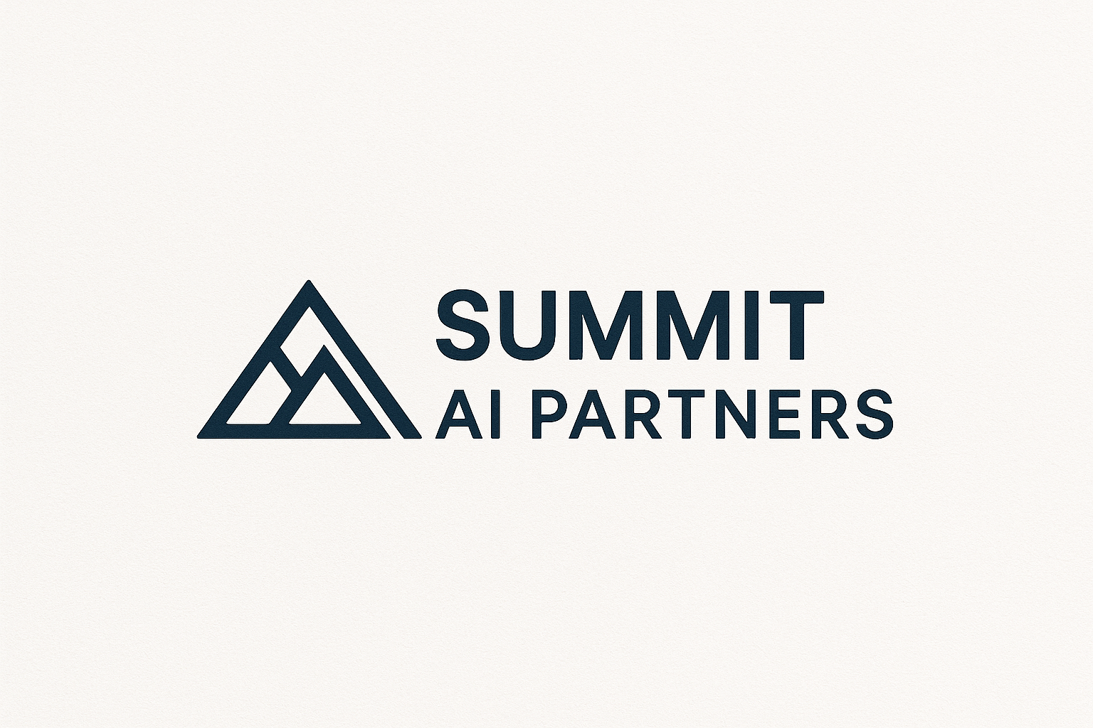 Summit AI Partners company logo featuring minimalist mountain peak symbol representing business growth and AI automation.

