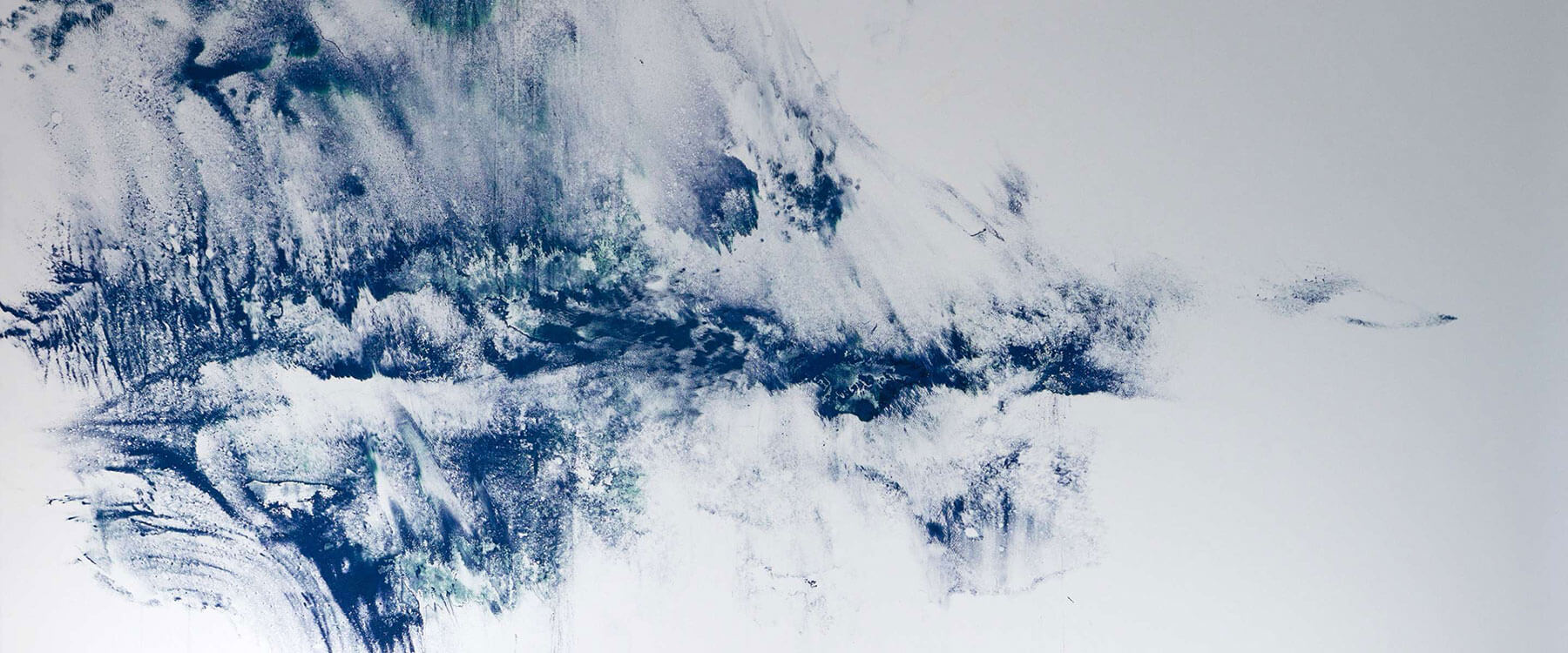 Makoto Fujimura's painting “Walking on Water — Azurite II” 2016