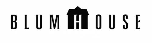Blumhouse logo with letter H stylized as a house silhouette.
