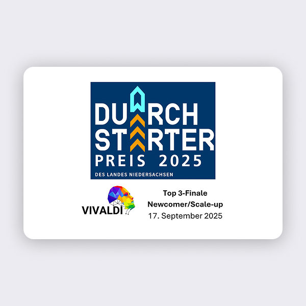 Vivaldi ist Finalist beim DurchSTARTer-Preis 2025!