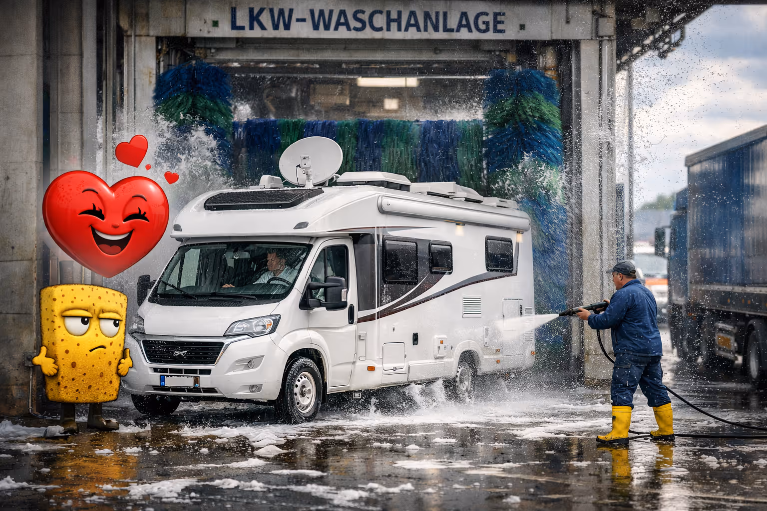 Wohnmobil in die Waschanlage? Wir zeigen, wann eine LKW-Waschanlage Sinn macht und warum der richtige Betrieb entscheidend ist. Ehrlich & praxisnah.