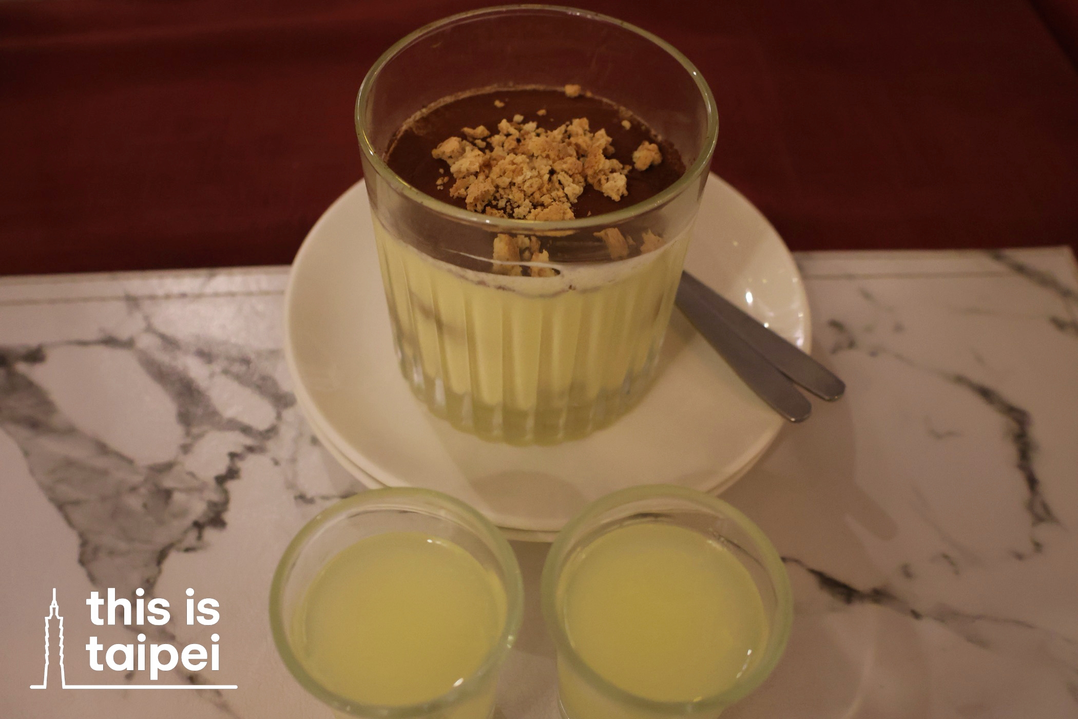 Casanova's tiramasu, limoncello, and lasagne. (Photos by KB, July 2025 / © This Is Taipei)