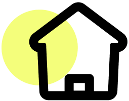 Black keyhole icon inside a light yellow circle.