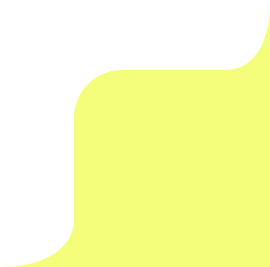 Yellow abstract shape with rounded edges on a transparent background, resembling a stylized corner or bracket.