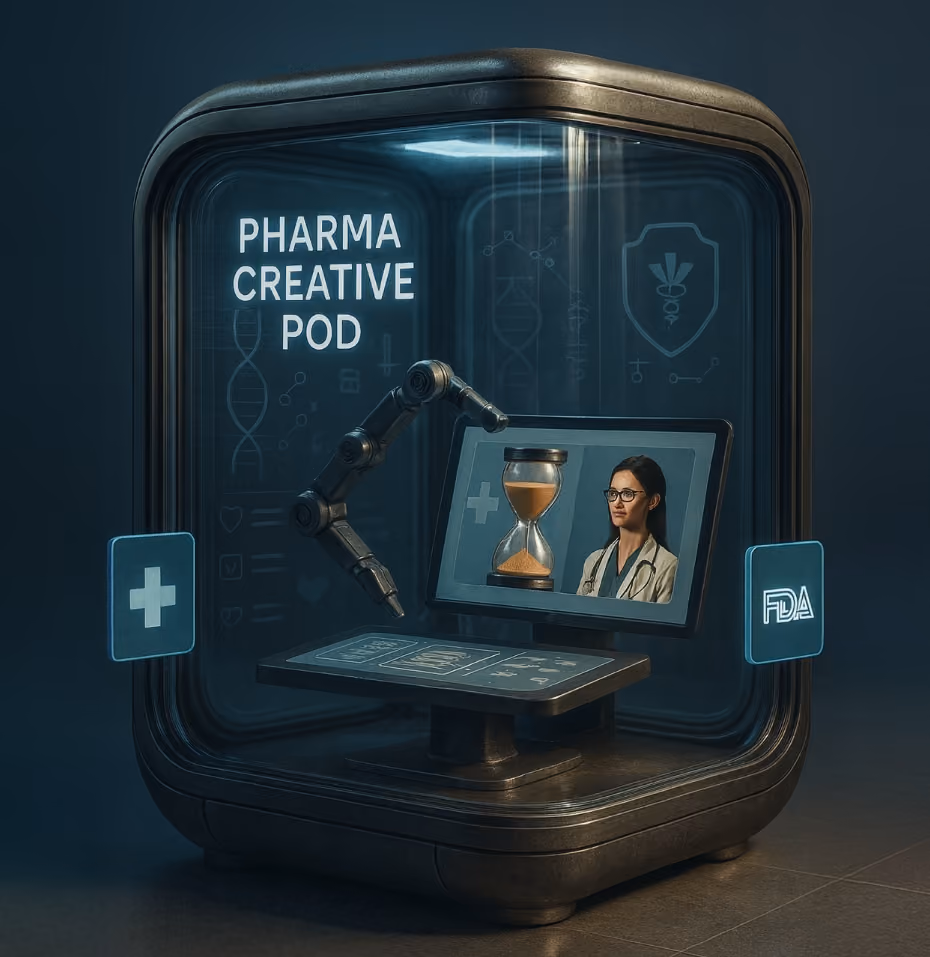 Pharma creative agency hero banner