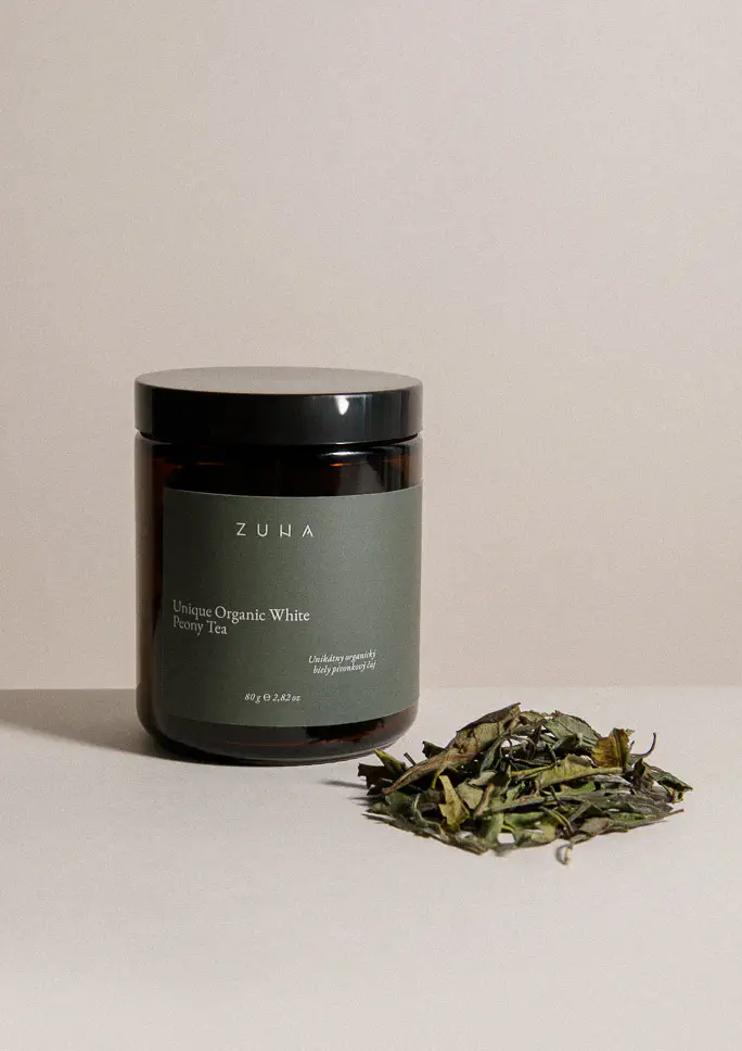 Unikátny organický biely pivonkový čaj