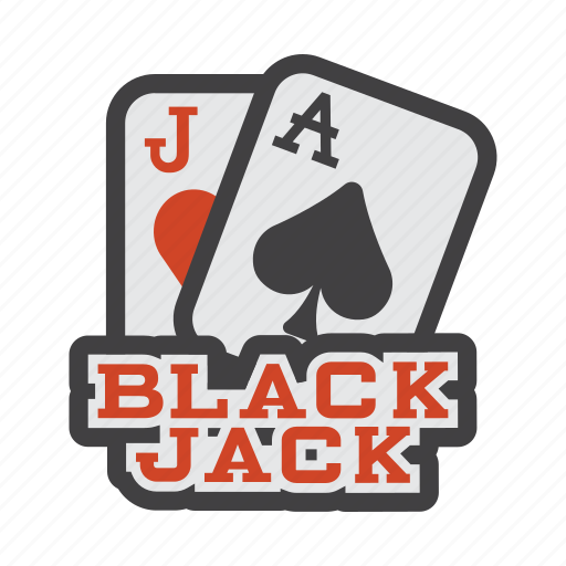 Blackjack icon with ace and jack playing cards