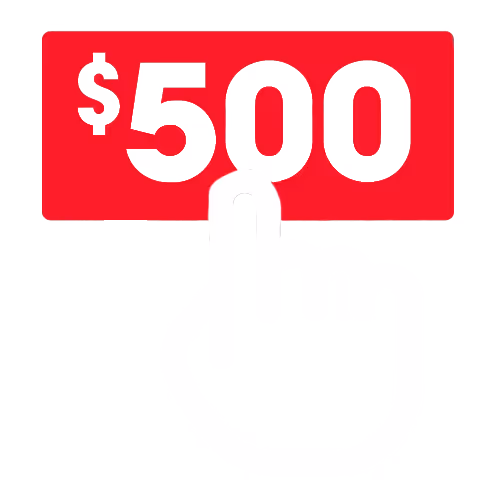  $500 casino bonus or reward icon