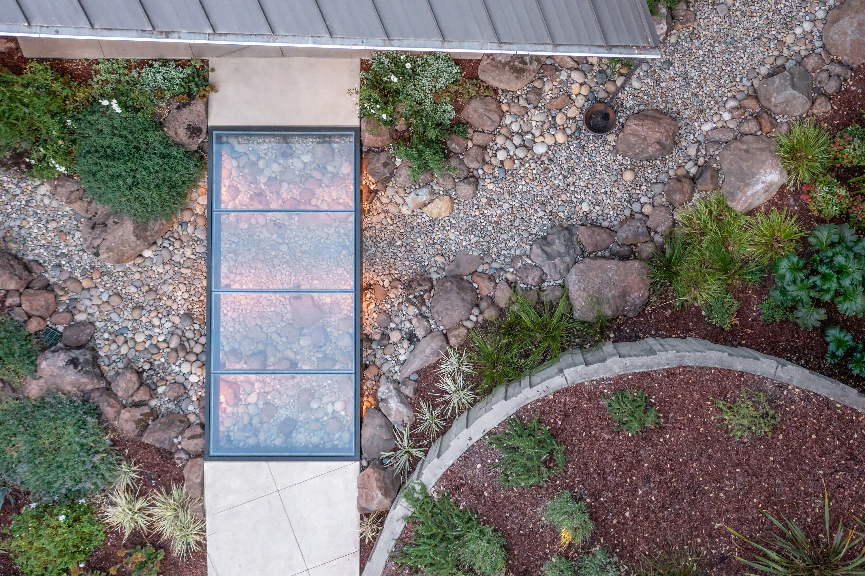 glass bridge path top view