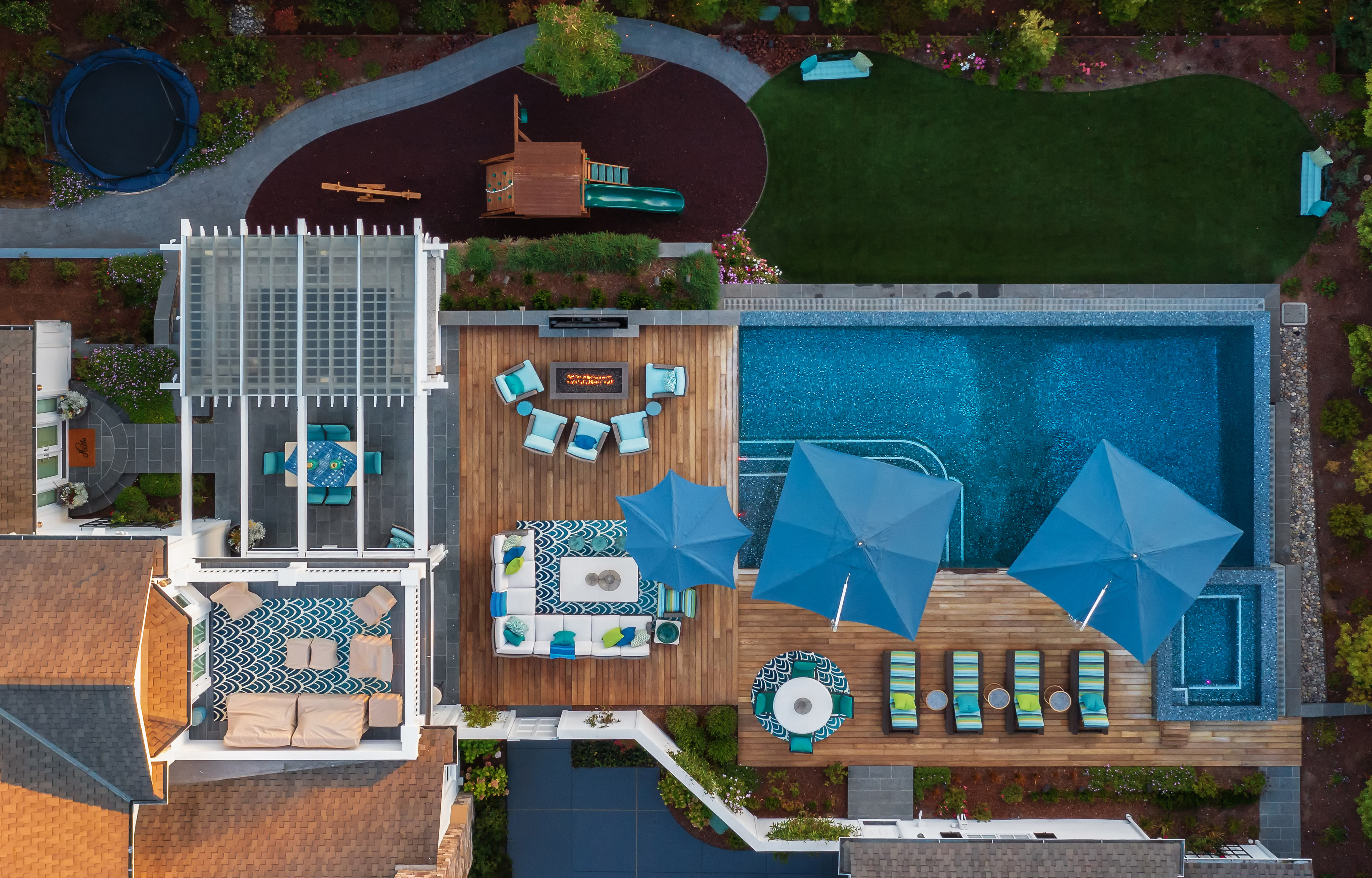 yard top view