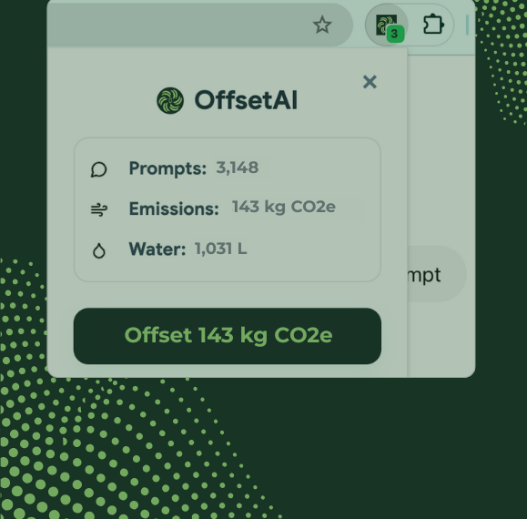 graphic of the offset ai browser extension