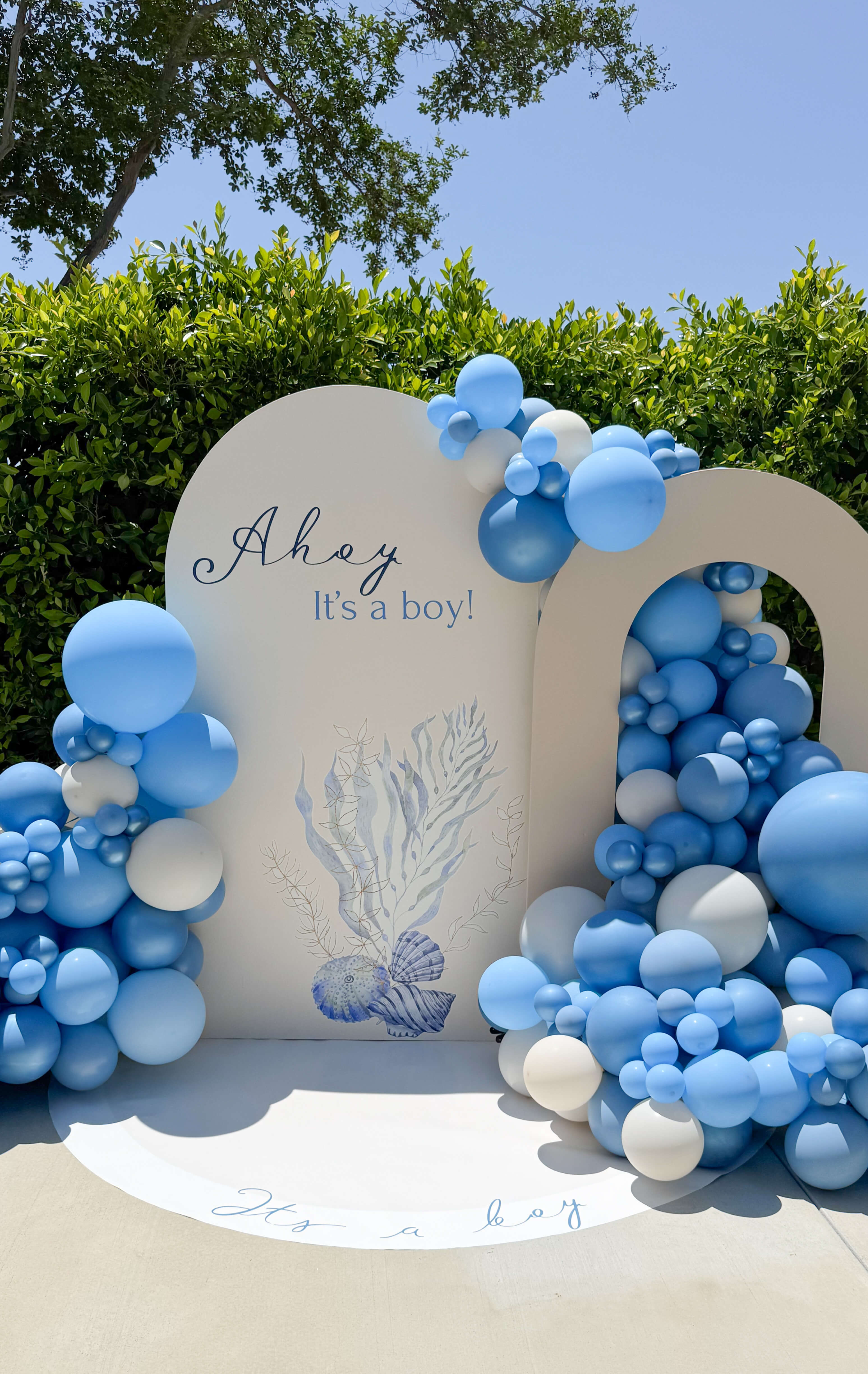 modern birthday party setup