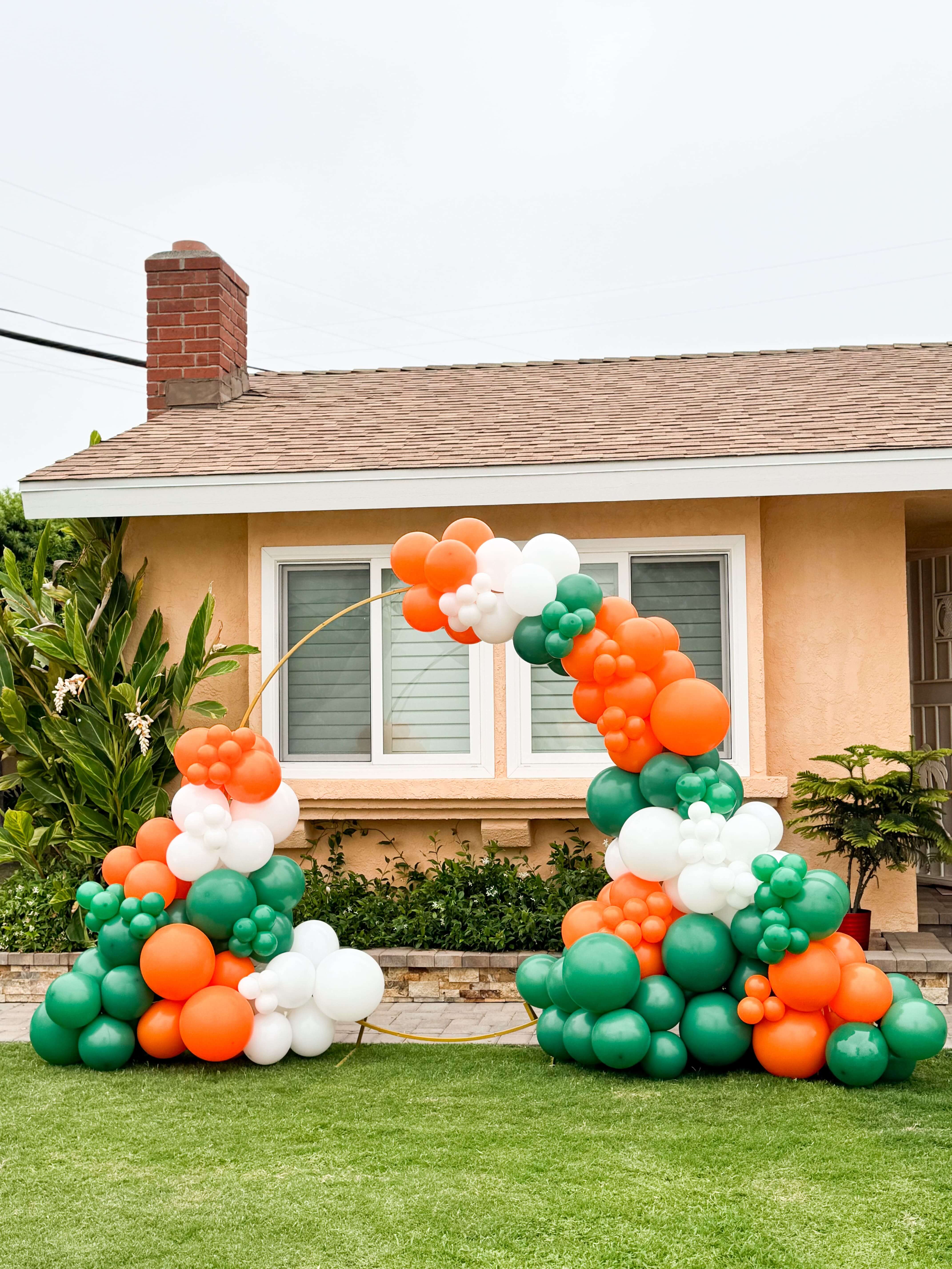 modern birthday party setup