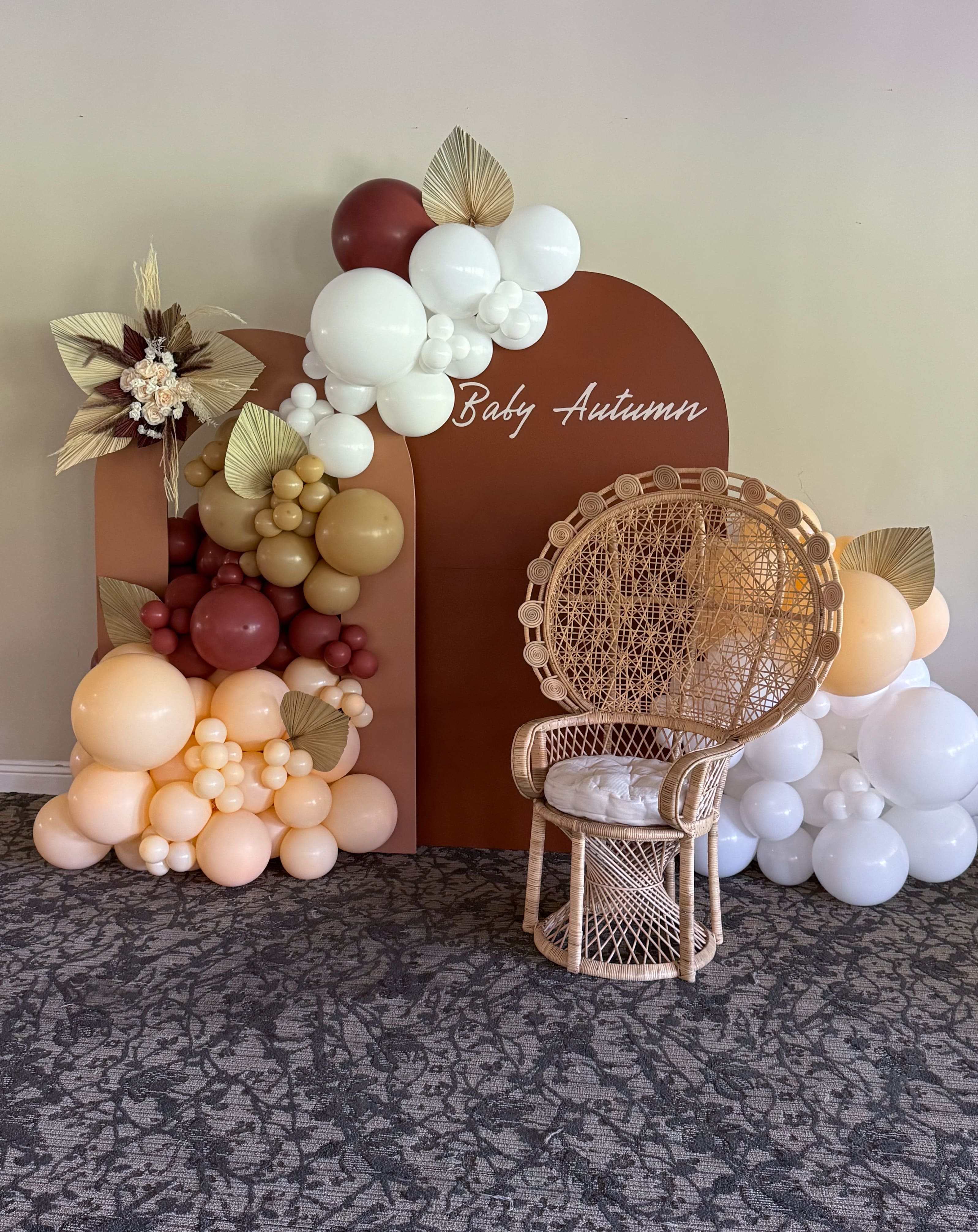modern birthday party setup
