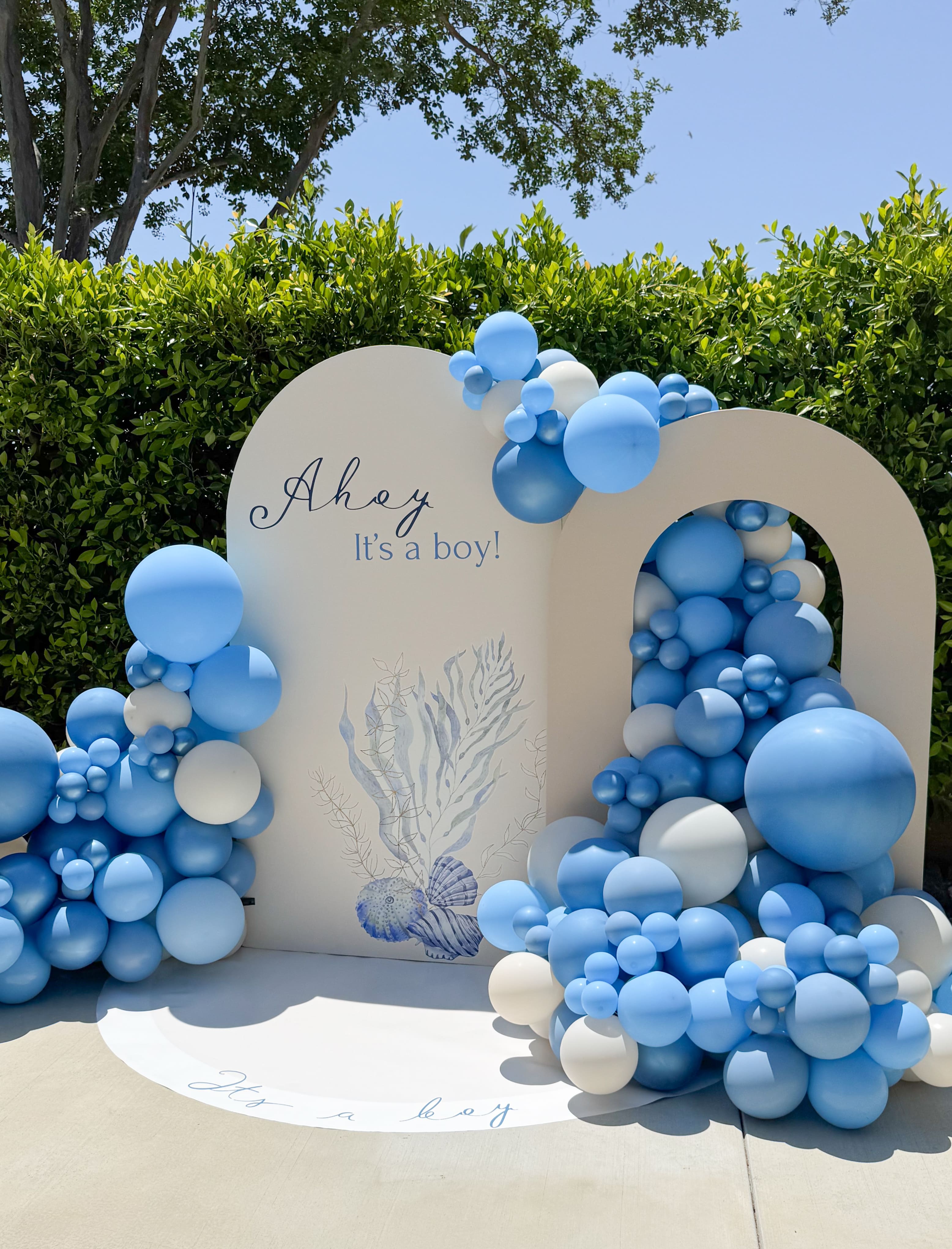modern birthday party setup