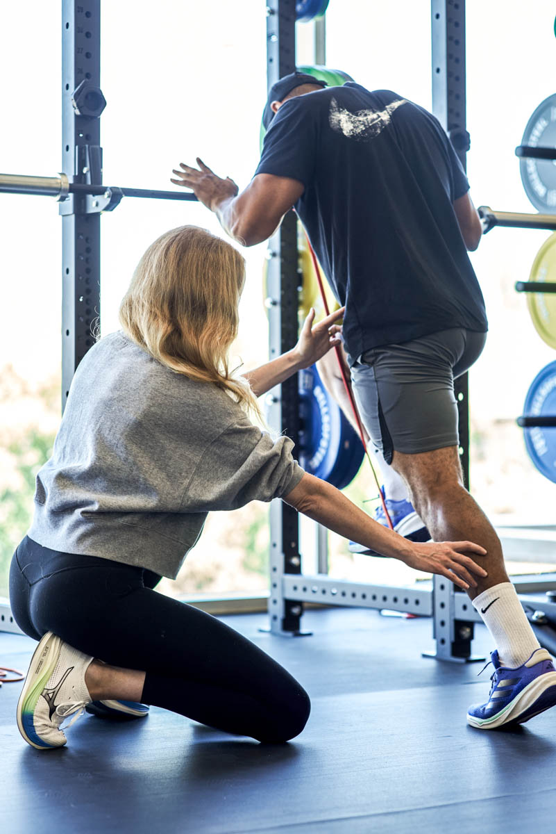 Cass from Foundry Physiotherapy with a patient