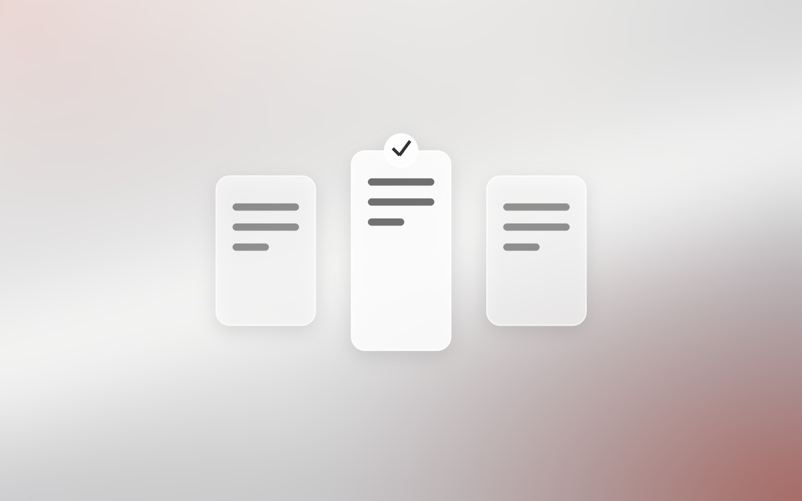 Three candidate agency cards with one selected