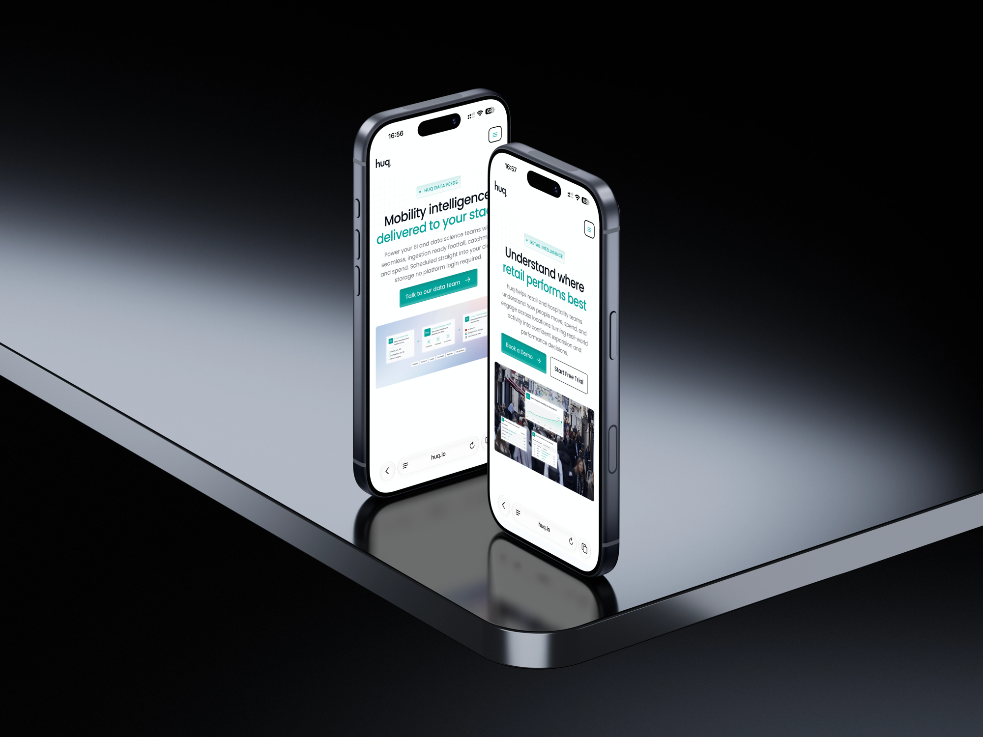 hydro.website new webflow site for huq.io