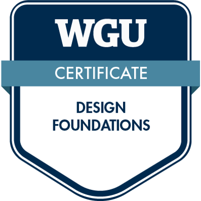 WGU Design Foundations Certificate Badge