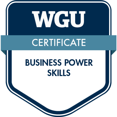 WGU Business Power Skills Certificate Badge