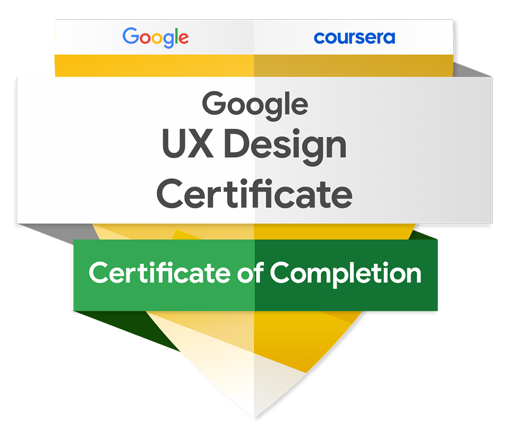 Google UX Design Professional Certificate Badge of Completion
