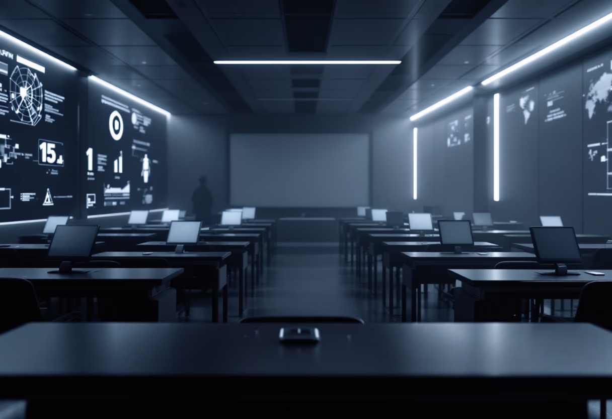 image of futuristic classroom setting