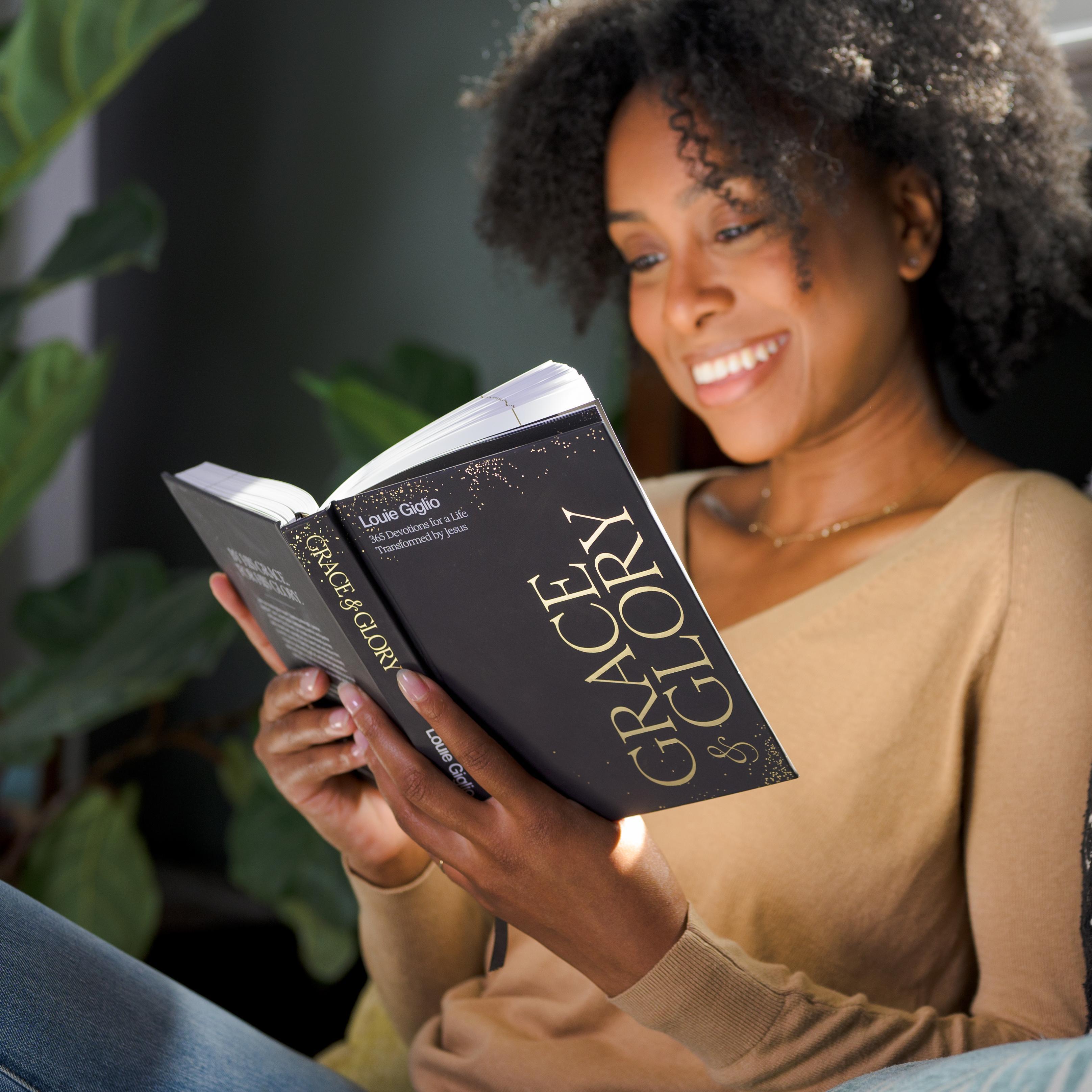 Woman reading Grace & Glory