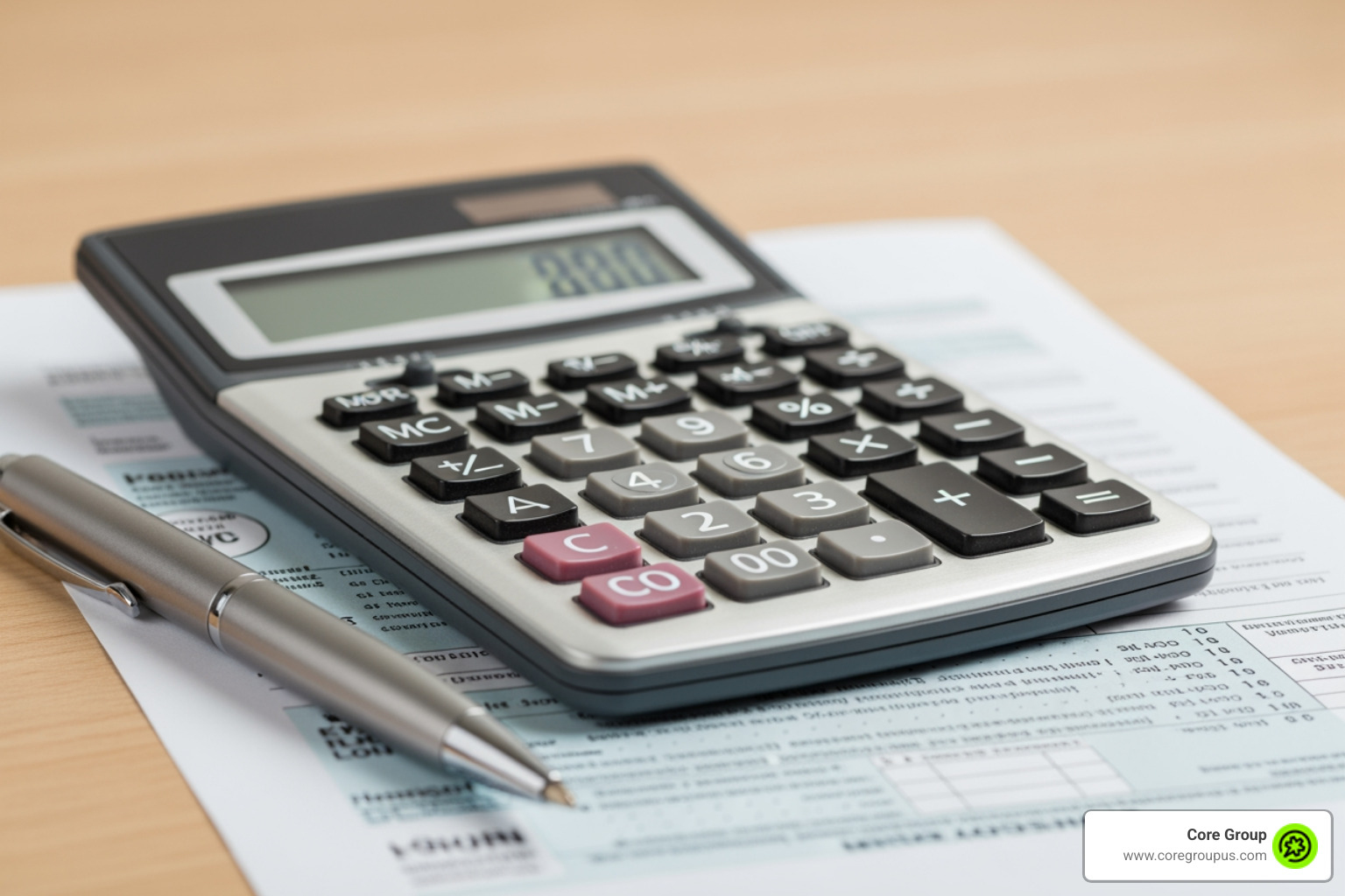 tax form and a calculator - tax implications of gifts to employees