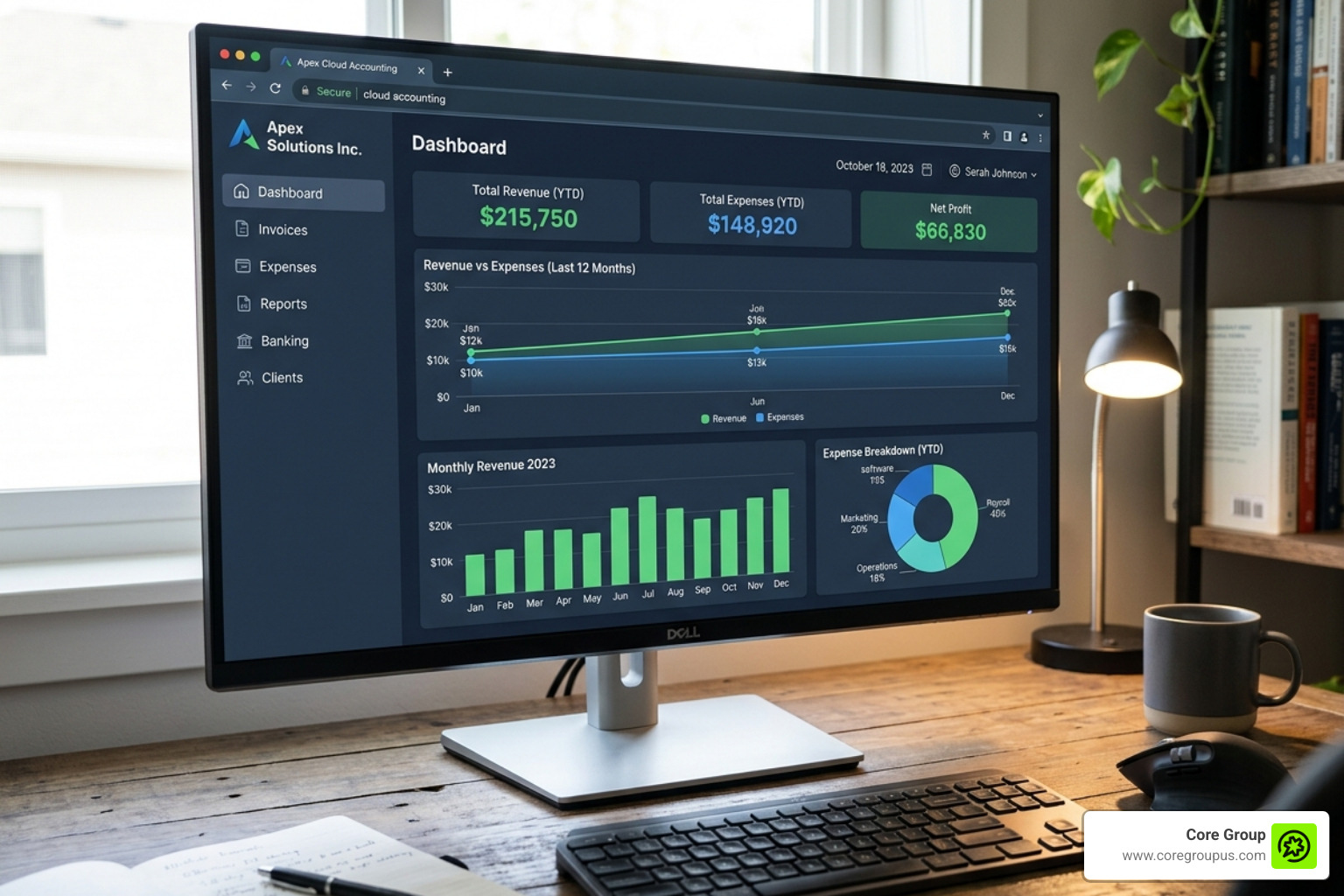 secure cloud accounting interface with digital dashboard showing revenue and expenses - virtual bookkeeping companies secure cloud accounting interface with digital dashboard showing revenue and expenses - virtual bookkeeping companies
