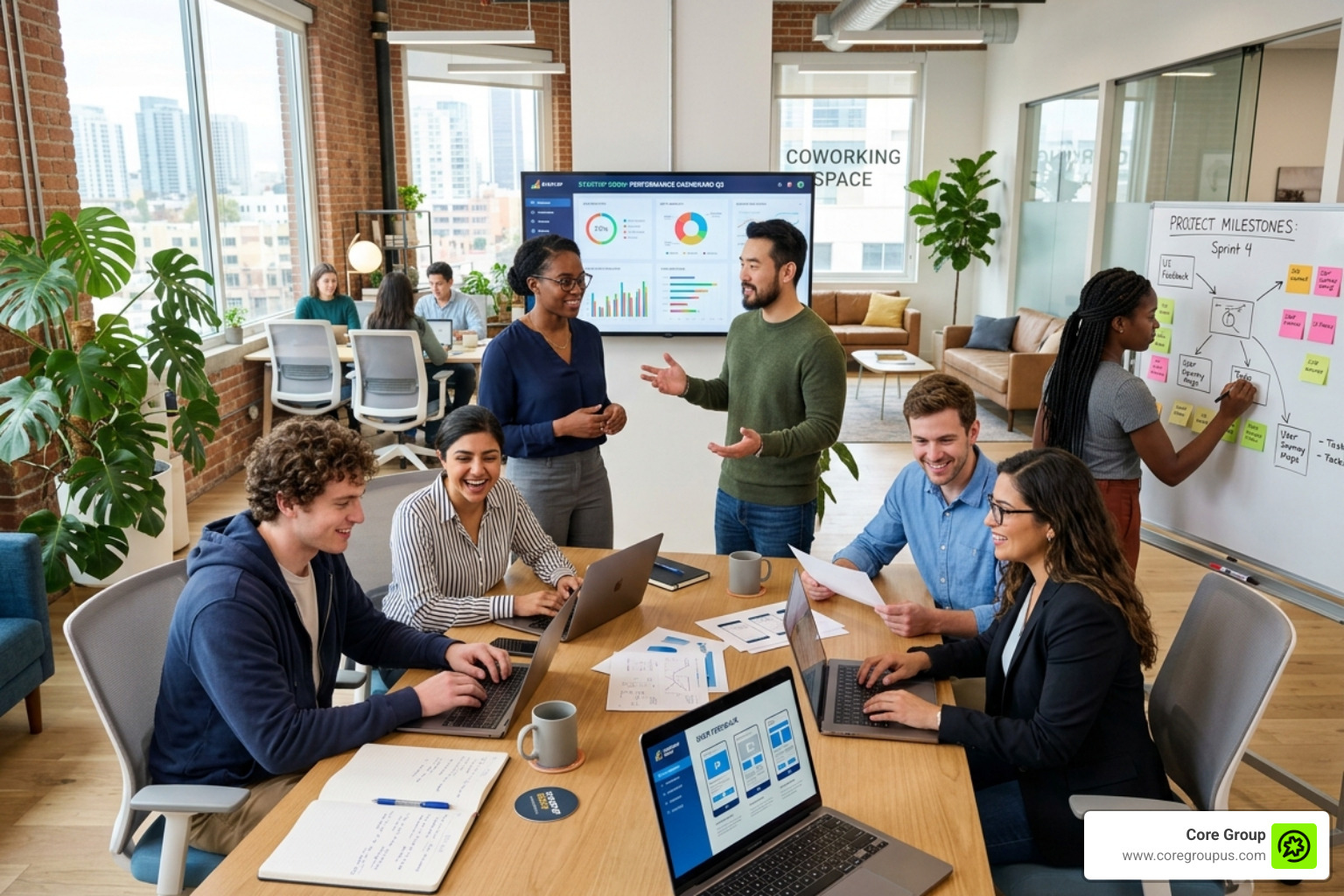 growing startup team collaborating in a modern office space - virtual bookkeeping companies growing startup team collaborating in a modern office space - virtual bookkeeping companies