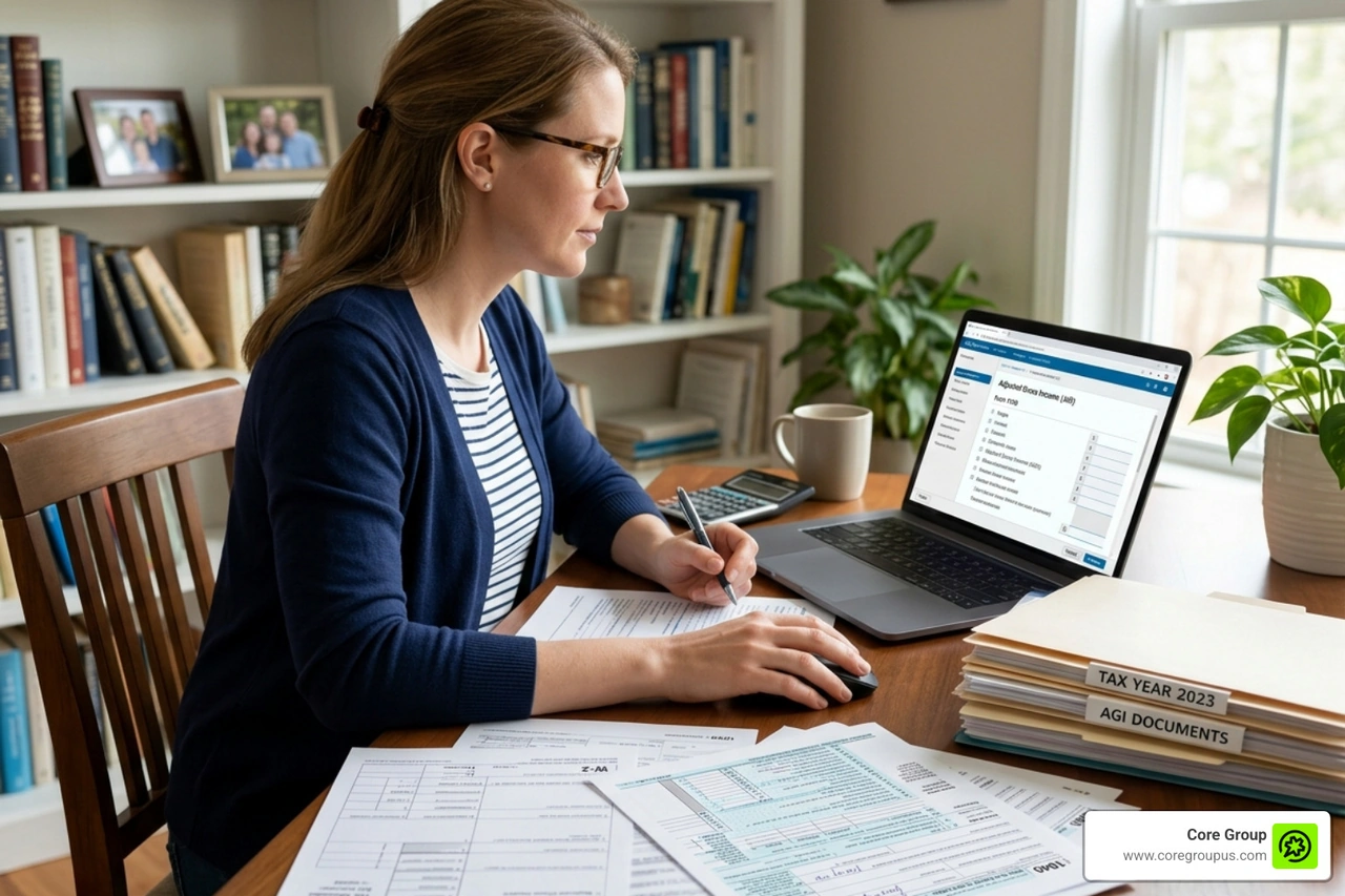 Visual of Line 11 on the IRS Form 1040 highlighting AGI - agi on tax return