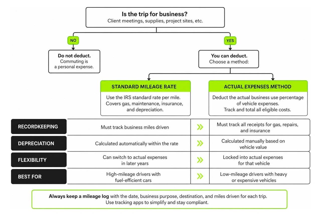 mileage deduction decision tree diagram mileage deduction decision tree diagram