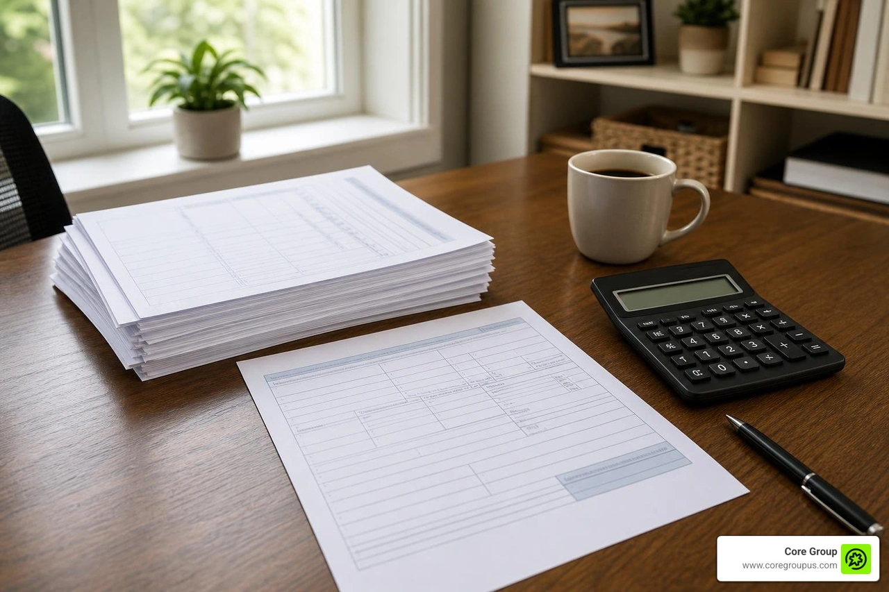 tax forms and a calculator tax forms and a calculator