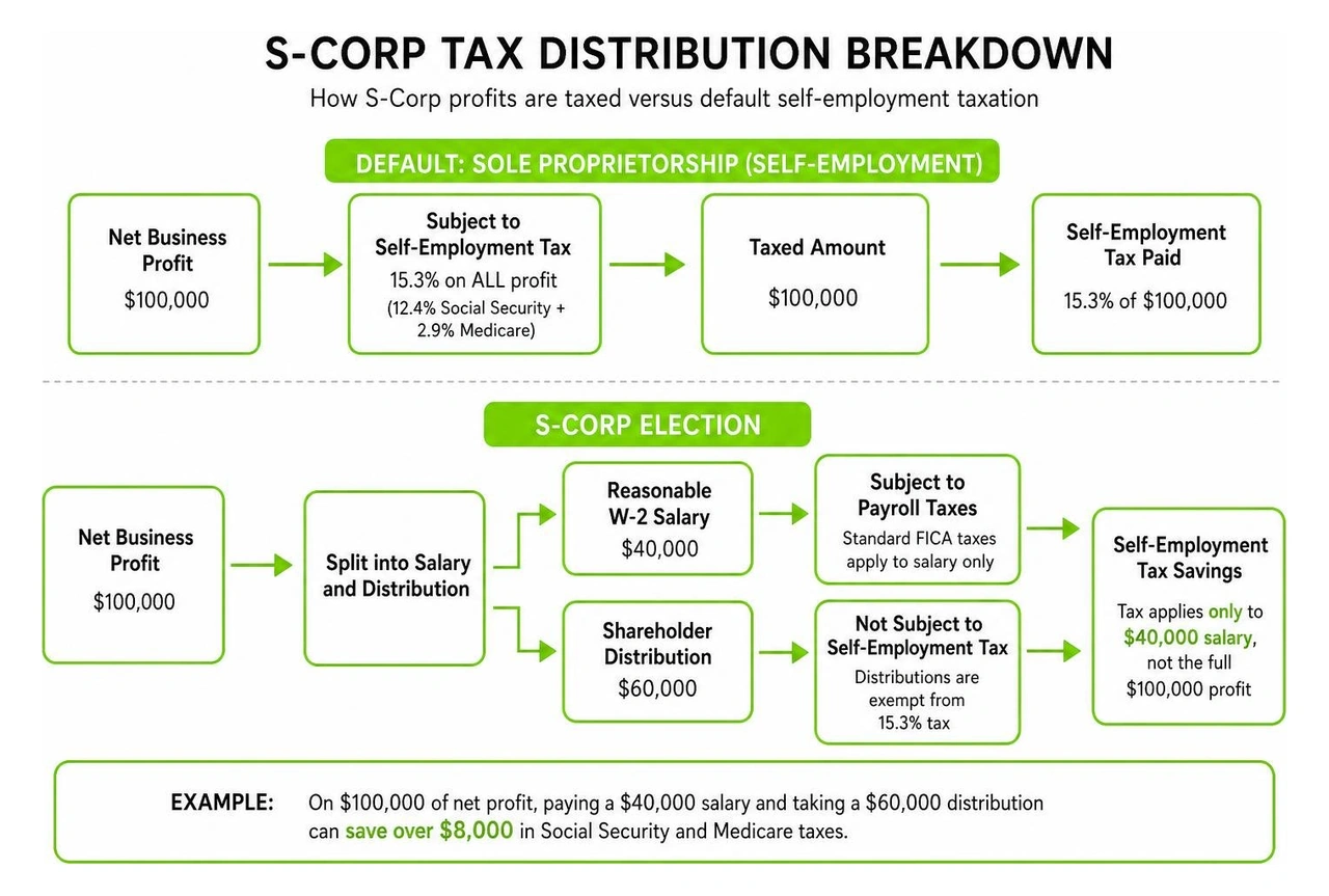 S-Corp tax distribution breakdown S-Corp tax distribution breakdown
