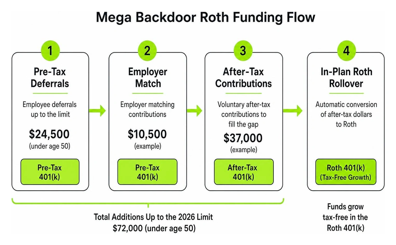 mega backdoor roth funding flow mega backdoor roth funding flow