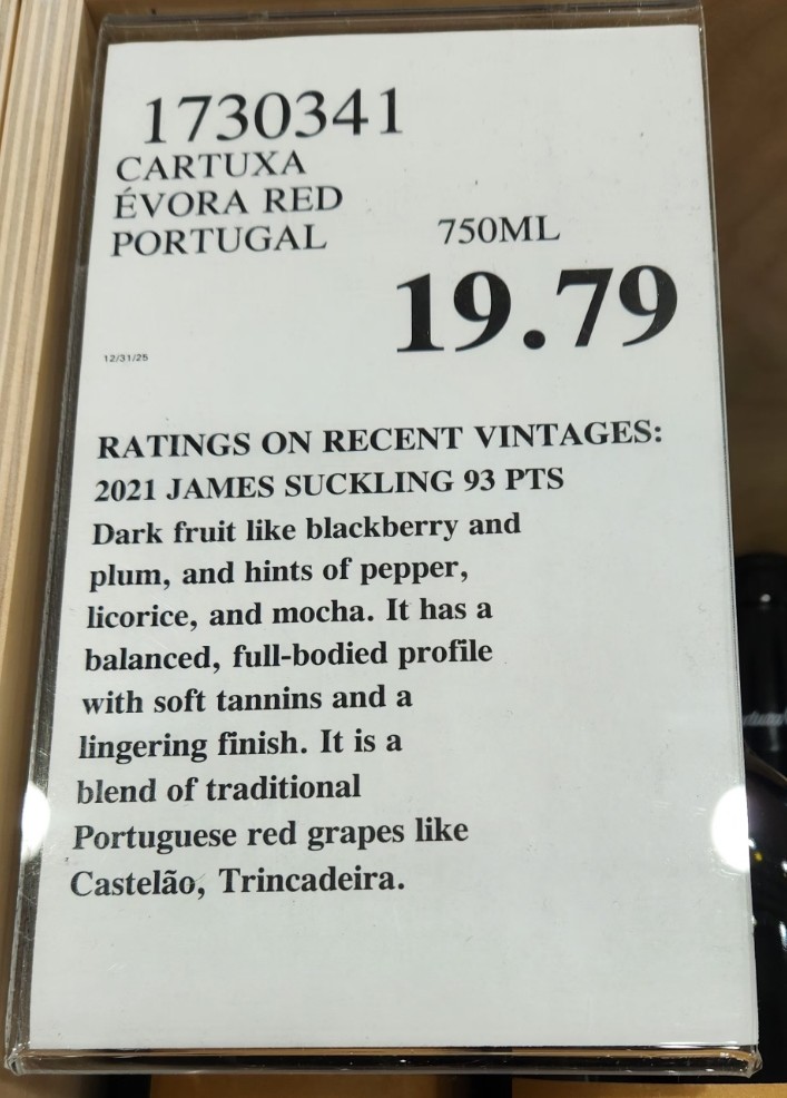 Cartuxa Évora Red is proof that Portugal continues to offer some of the best values in the wine world. It’s balanced, expressive, and grounded in tradition—without asking you to overspend. This is the kind of bottle you buy once, then keep going back for.