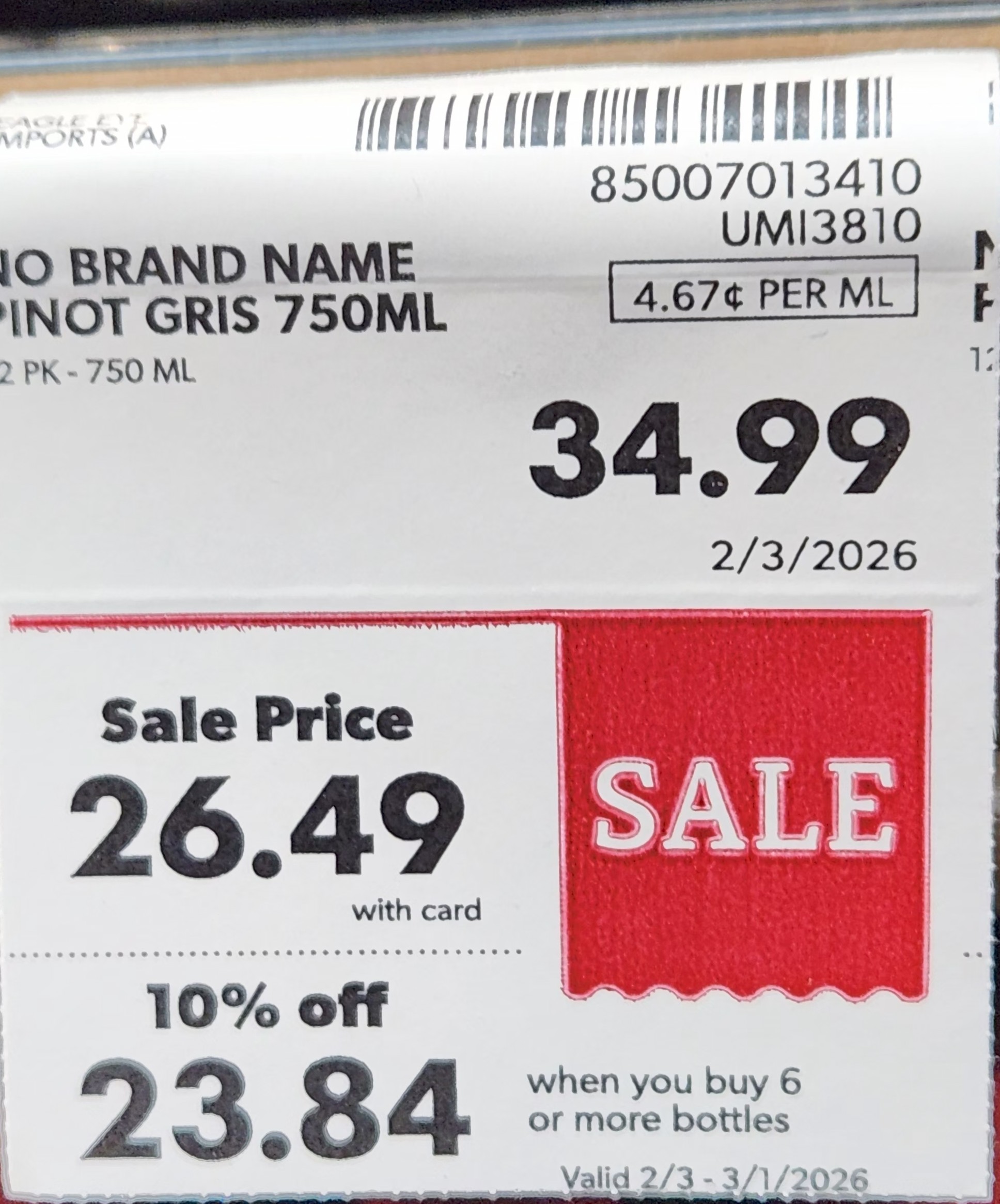 Filkins Vineyards 2024 Pinot Gris delivers Olympic-level precision and balance at a sale price that makes sense. At $23.84 per bottle when buying six, it earns a podium finish for value and authenticity. This is Michigan white wine done with discipline and focus.