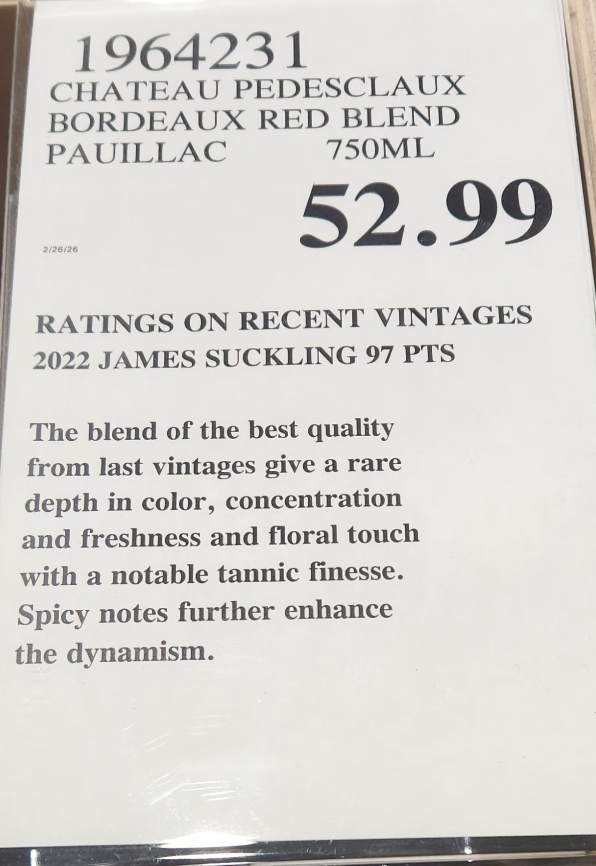 Michigan State as a #3 seed is dangerous because it’s disciplined and battle-tested. Château Pédesclaux 2022 is the same. It’s not flashy—but it executes. Pair it right, and it wins the game.
