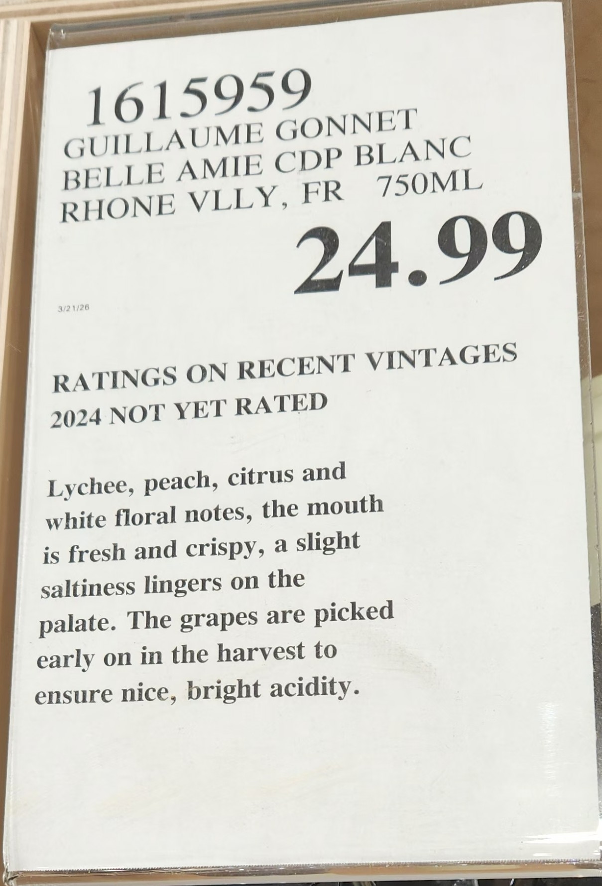 This is a precision white wine built for spring tables. Not overpowering. Not flashy. Just like a team that wins 3–2 instead of 10–9.