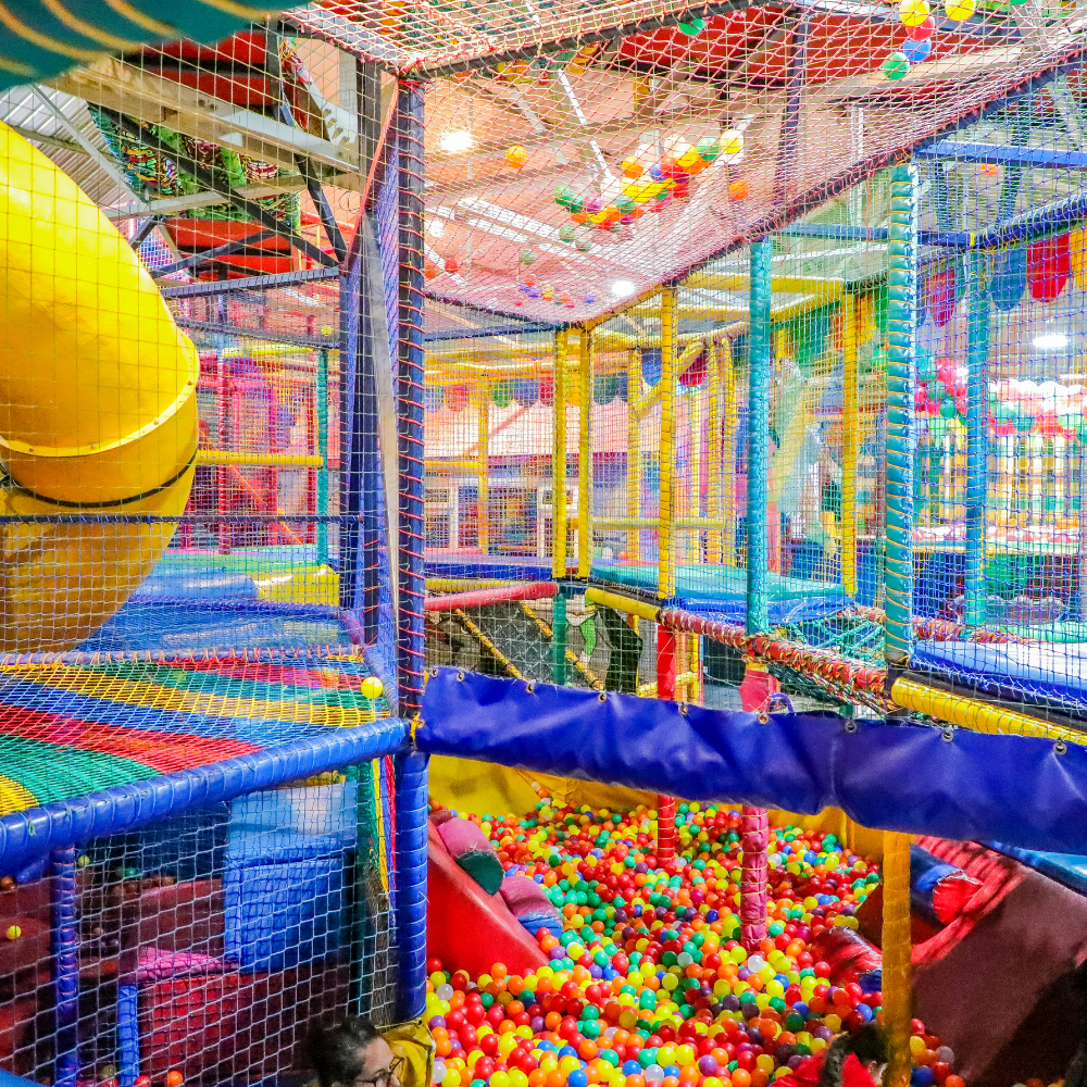 Huge soft play frame with giant ball pool 