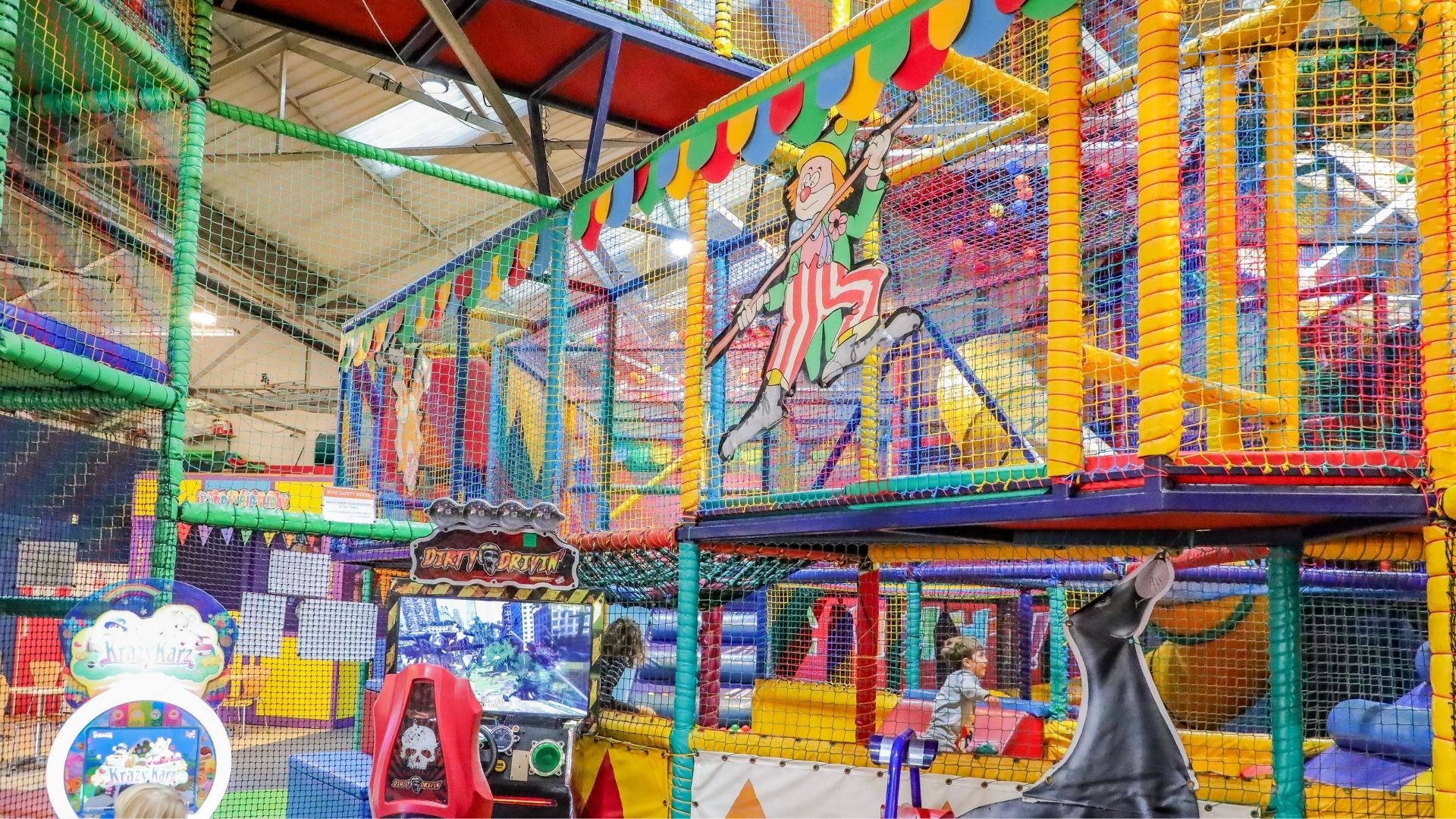 Incredible soft play frame with walk ways and slides 