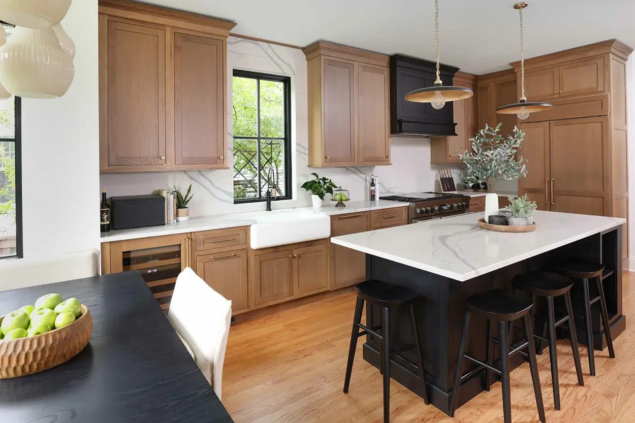 Custom kitchen remodeling project in LoHi (Lower Highlands), Denver. Features modern cabinetry, high-end finishes, and expert renovation craftsmanship.