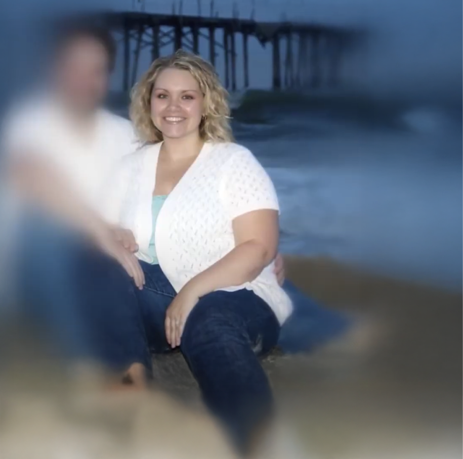 A before image of Jane who lost 100 pounds using Wonderslim
