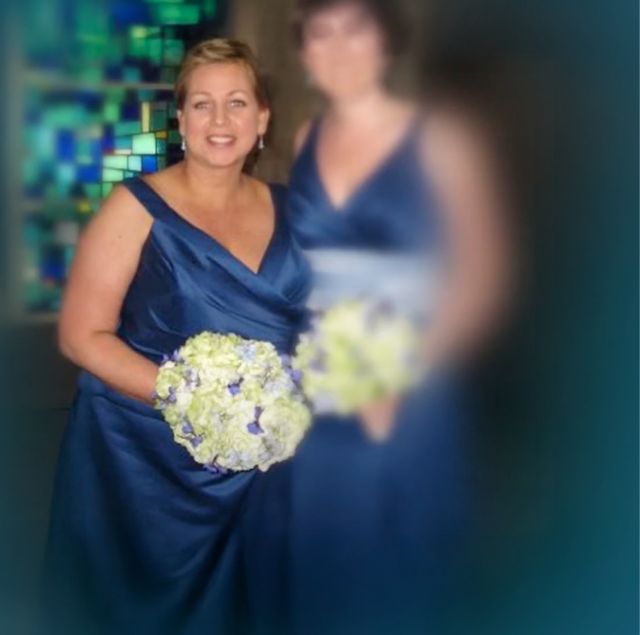 A before image of Jen who lost 115 pounds using Wonderslim