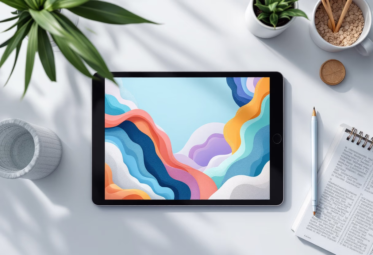 [digital project] image of a mobile device with a social media ad (for a graphic design studio)