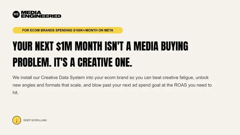 Creative Data System, slide 1 of 7