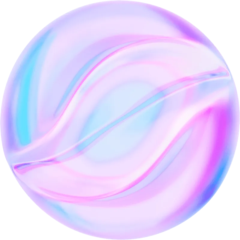 Abstract circle in blue and purple colors, representing complete process from building to monitoring AI.