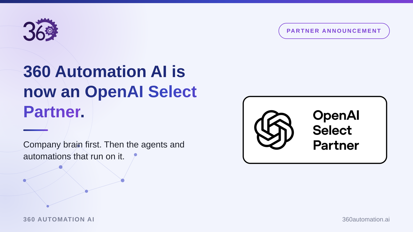 360 Automation AI OpenAI Select Partner announcement