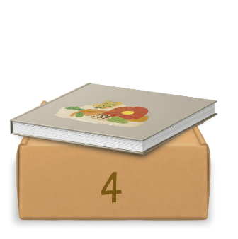 Kinyomtatott Rajzkönyv kartondoboz mellett számmal: 4 – megkapjátok az albumot